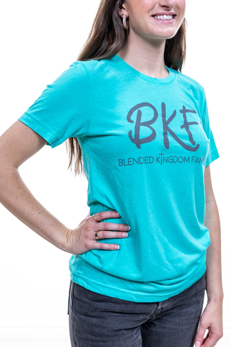 BKF T-Shirt Teal w/ Grey Print
