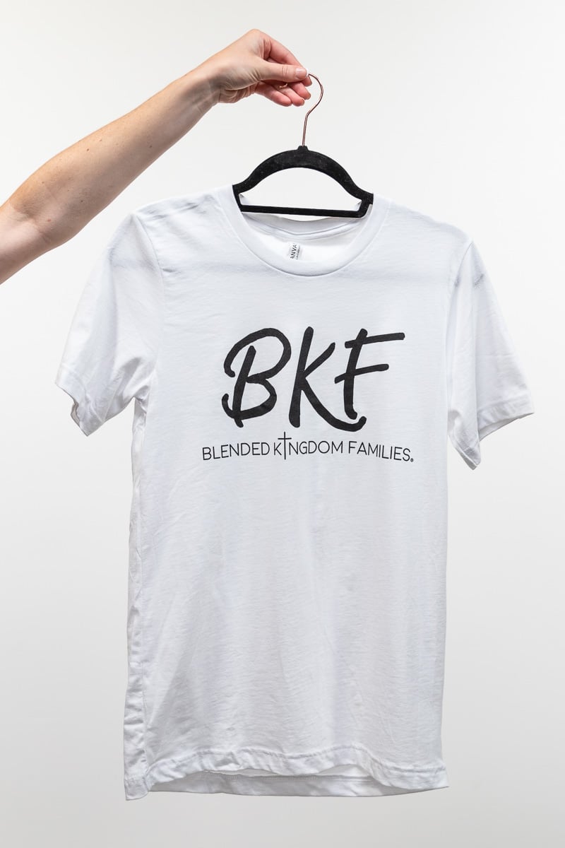 BKF T-Shirt White w/ Black Print